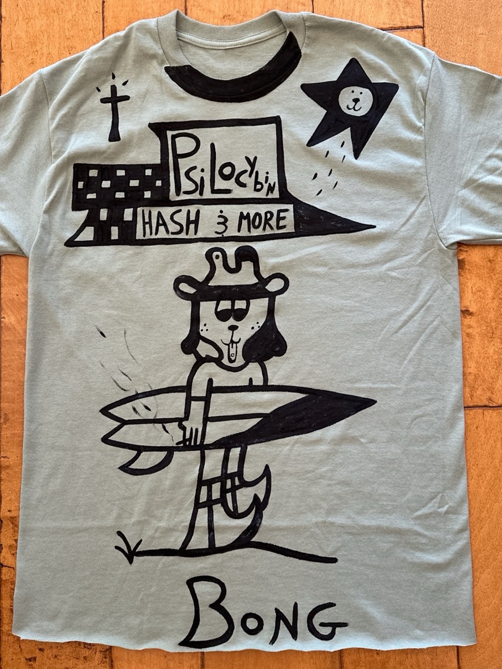 Japan Surf Graphic Tee - Light Blue Men’s Shirt